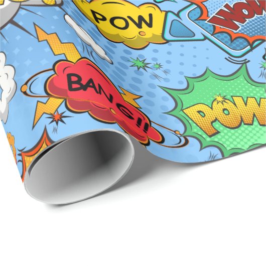 Comic Book Bubbles Wrapppapier Cadeaupapier (Rol Hoek)