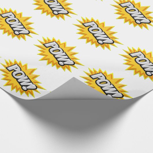 Comic Book Burst Pow 3D Cadeaupapier (Hoek)