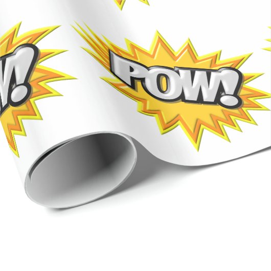 Comic Book Burst Pow 3D Cadeaupapier (Rol Hoek)