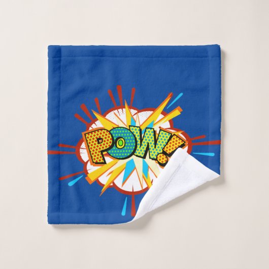 Comic Book Burst POW Text Superheld Towel Set Bad Handdoek (Wasdoekje)