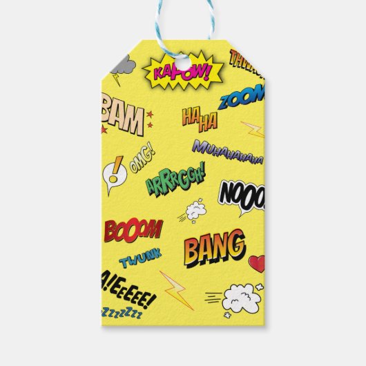 Comic Book Cadeau Labels Cadeaulabel (Voorkant)