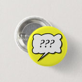 Comic Book Call Out "????" Ronde Button 3,2 Cm (Voorkant /achterkant)