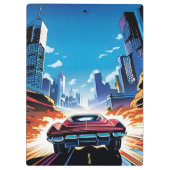 Comic Book Car gaat snel Klembord (Achterkant)