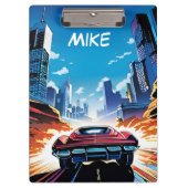 Comic Book Car gaat snel Klembord (Voorkant)