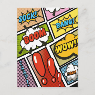 Comic Book cartoon fonts! Briefkaart