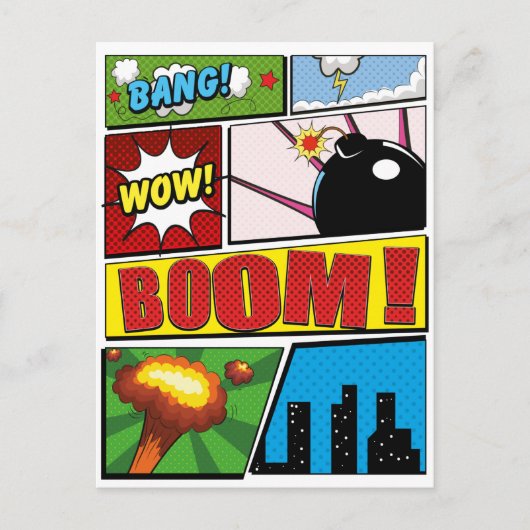 Comic Book cartoon fonts! Briefkaart (Voorkant)