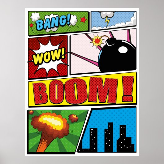 Comic Book cartoon fonts! Poster (Voorkant)