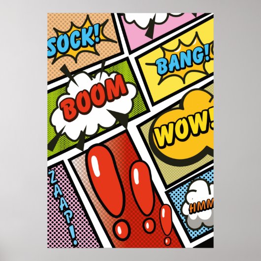 Comic Book cartoon fonts! Poster (Voorkant)