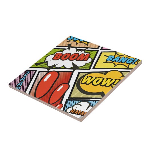 Comic Book cartoon fonts! Tegeltje (Zijkant)
