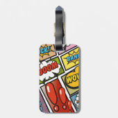 Comic book cartoon-lettertypen! bagagelabel (Achterkant verticaal)