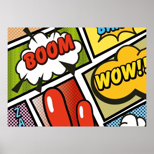 Comic book cartoon-lettertypen! poster (Voorkant)