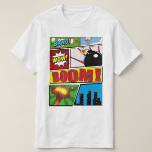 Comic book cartoon-lettertypen! t-shirt