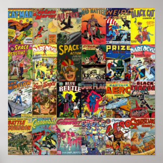 Comic Book Collage II Poster
