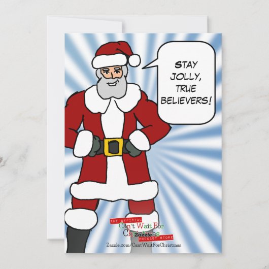 Comic Book Cover Feestdagenkaart (Achterkant)