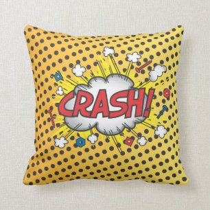 Comic Book Crash, Boom Pillow Kussen