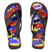 Comic Book Custom Speech Bubbles kleurrijke Stippe Teenslippers (Voetbed)