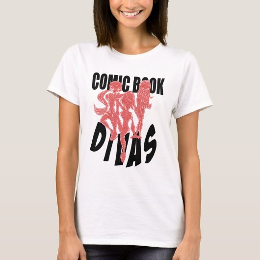 Comic Book Divas Logo Baby Doll Red Small T-shirt (Voorkant)