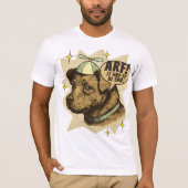 Comic book dog puppy propeller hat custom wording t-shirt (Voorkant)