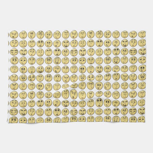 Comic Book Emoji Kitchen Tea Towels Theedoek (Horizontaal)