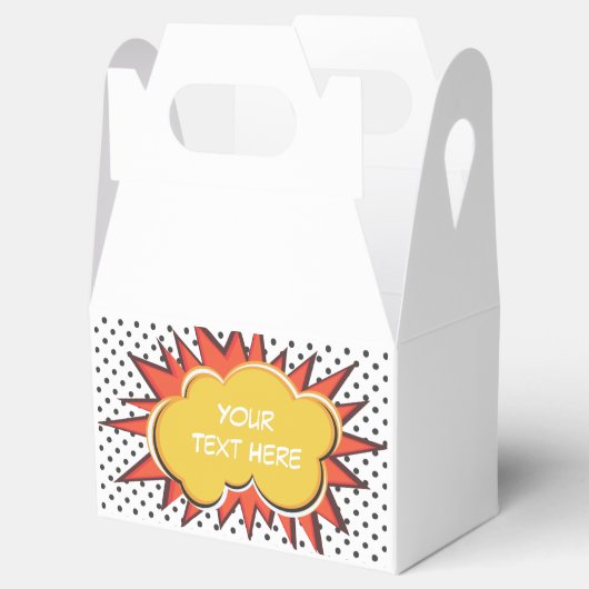 Comic Book Explosion Custom Text Bubble Bedankdoosjes (Geopend)