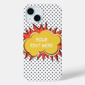Comic Book Explosion Custom Text Bubble Case-Mate iPhone Case (Achterkant)