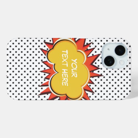 Comic Book Explosion Custom Text Bubble Case-Mate iPhone Case (Achterkant (horizontaal))