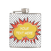 Comic Book Explosion Custom Text Bubble Heupfles (Voorkant)