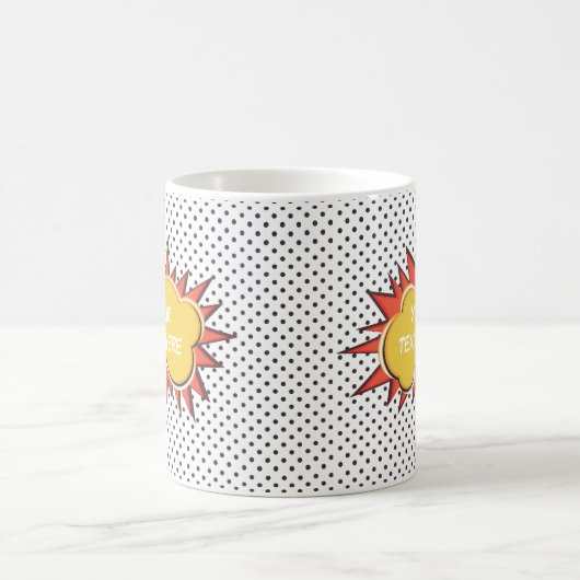 Comic Book Explosion Custom Text Bubble Koffiemok (Center)