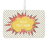 Comic Book Explosion Custom Text Bubble Luchtverfrisser (Achterkant)