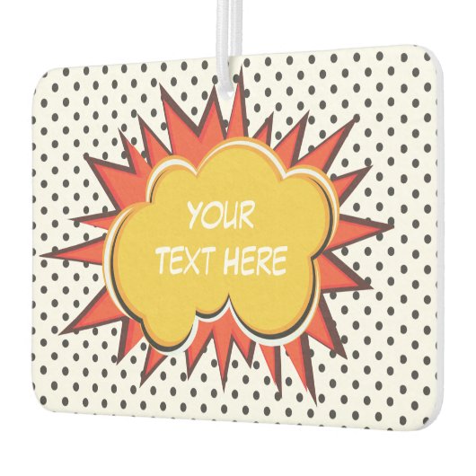 Comic Book Explosion Custom Text Bubble Luchtverfrisser (Links)