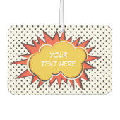Comic Book Explosion Custom Text Bubble Luchtverfrisser (Voorkant)