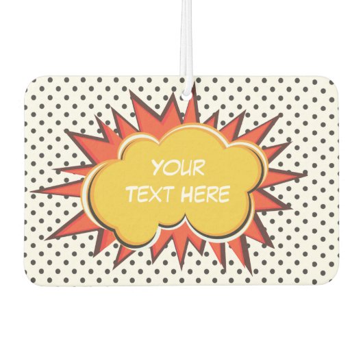 Comic Book Explosion Custom Text Bubble Luchtverfrisser (Voorkant)