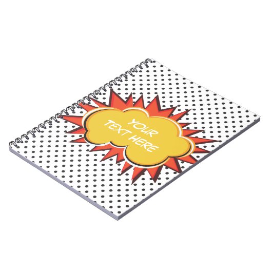 Comic Book Explosion Custom Text Bubble Notitieboek (Linkerzijde)