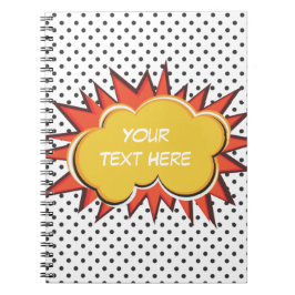 Comic Book Explosion Custom Text Bubble Notitieboek