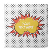Comic Book Explosion Custom Text Bubble Tegeltje (Voorkant)