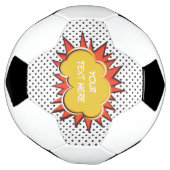 Comic Book Explosion Custom Text Bubble Voetbal (Gedraaid)