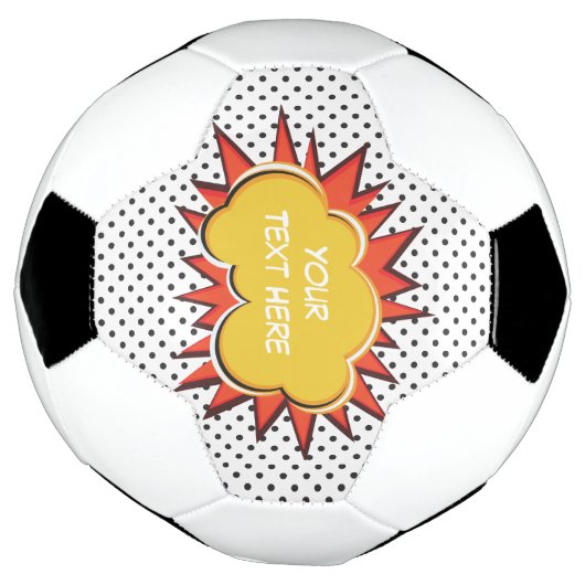 Comic Book Explosion Custom Text Bubble Voetbal (Gedraaid)