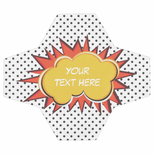 Comic Book Explosion Custom Text Bubble Voetbal (Enkel)