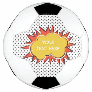 Comic Book Explosion Custom Text Bubble Voetbal