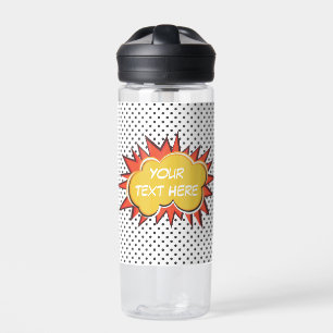 Comic Book Explosion Custom Text Bubble Waterfles