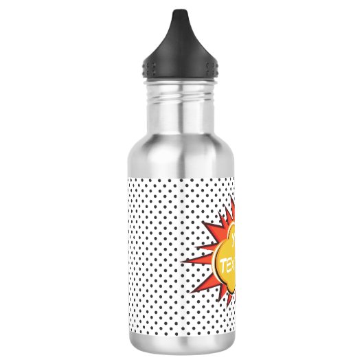 Comic Book Explosion Custom Text Bubble Waterfles (Links)