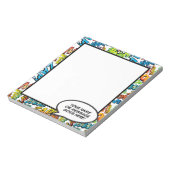 Comic Book Fun Speech Bubble Name Message Notitieblok (Linkerzijde)