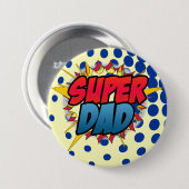 Comic Book Geïnspireerd Super Pap Ronde Button 7,6 Cm (Voorkant /achterkant)