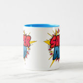 Comic Book Geïnspireerd Super Pap Tweekleurige Koffiemok (Center)