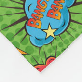 Comic Book Green Fleece Blanket (Hoek)