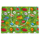 Comic Book Green Gift Bag Groot Cadeauzakje (Voorkant)