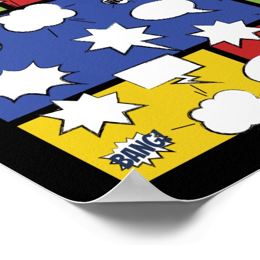 Comic Book Guest Book Poster - 100 handtekeningen (Hoek)