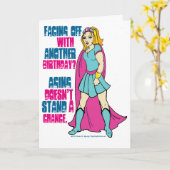 Comic Book Hero Verjaardag Kaart (Gele Bloem)