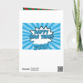 Comic Book Hoesje Foto Kerstmis Kaart (Achterkant)