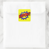  Comic Book Kapow Onomatopoeia Vierkante Sticker (Tas)